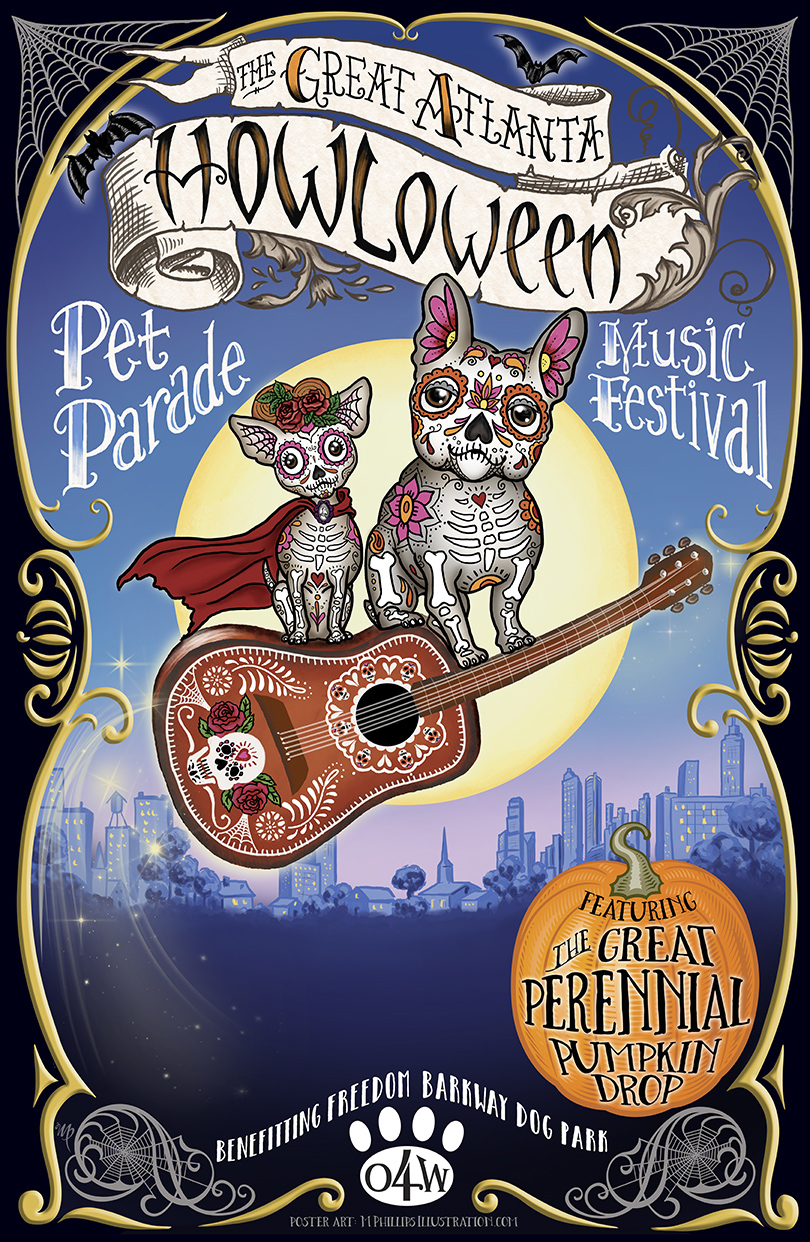 Poster art for Atlanta's O4W Howloween Festival 