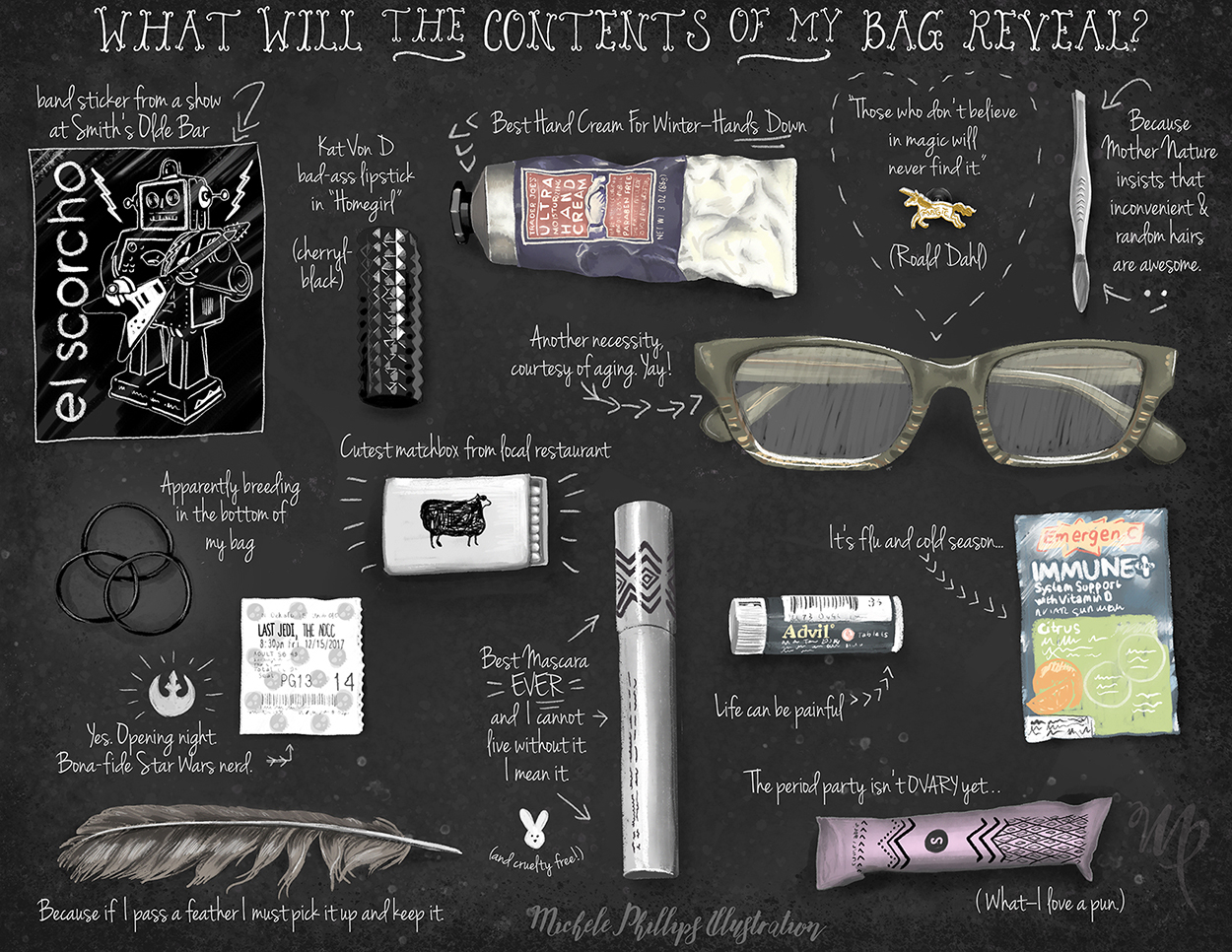 Whats In My Bag Illustration