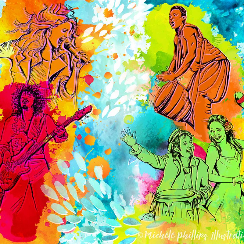 Music Festival by Michele Phillips Illustration