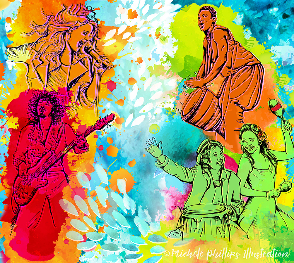 Music Festival Poster for Yonkers Waterfront (click to see full poster and web art)